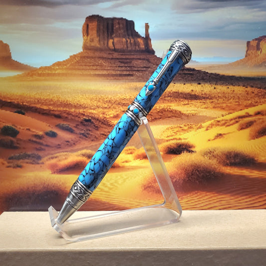 Southwestern Writing Pen with turquoise and Native American features