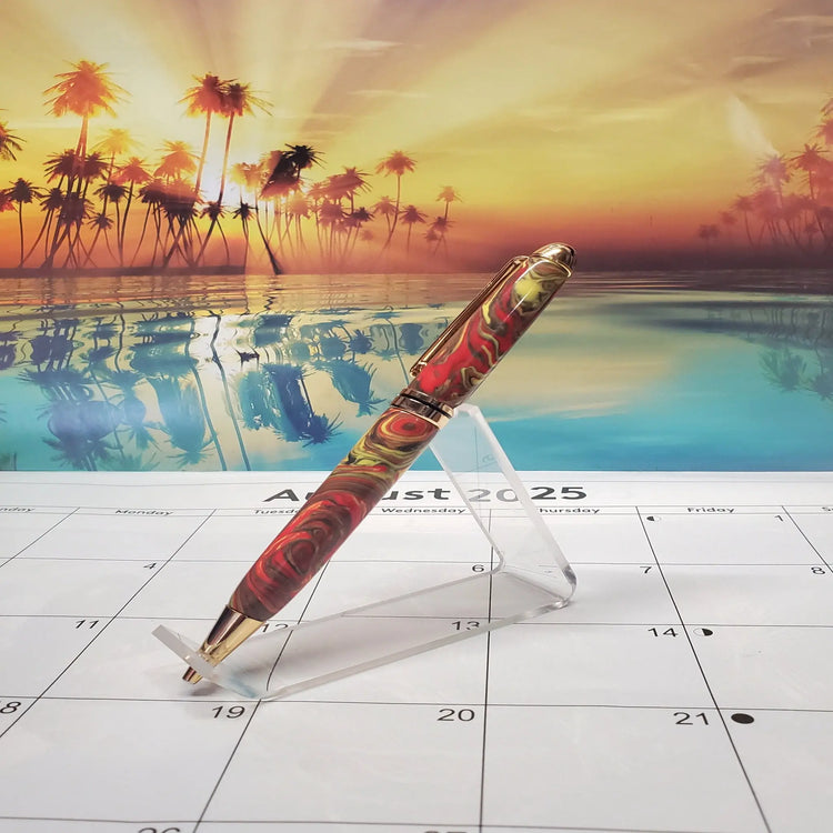 Handcrafted Pen with Groovy Colors Unique Pens By Randy