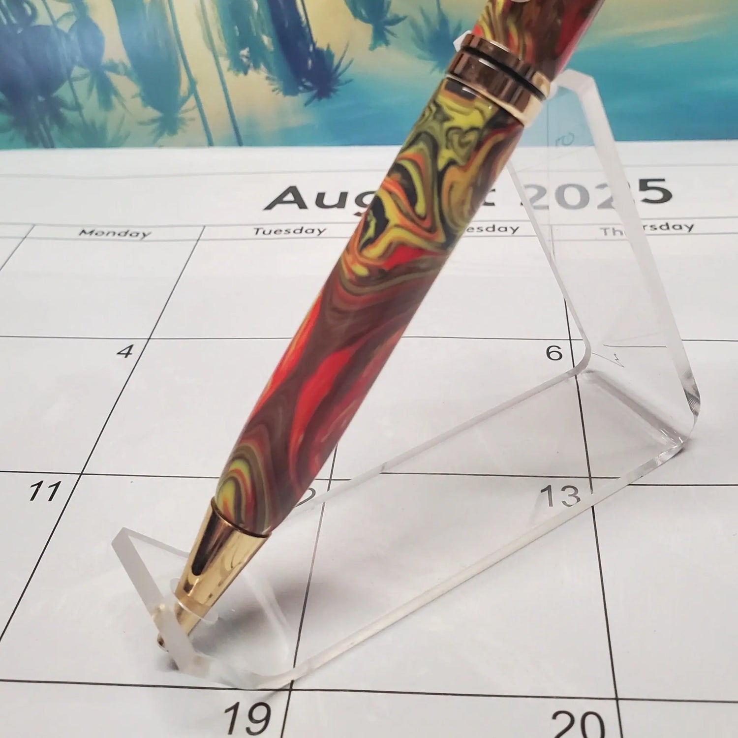 Handcrafted Pen with Groovy Colors Unique Pens By Randy