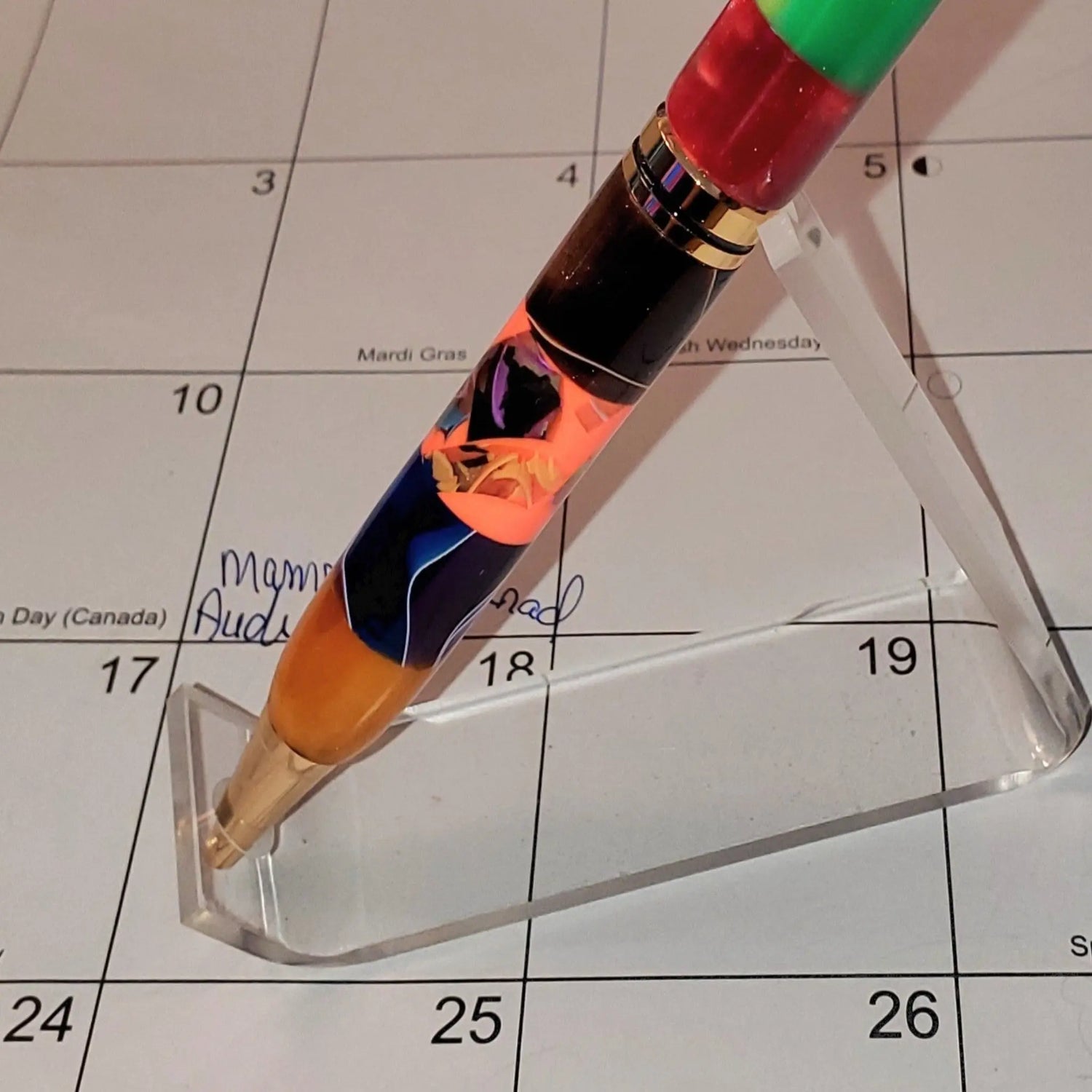 Handcrafted Potpourri Designer Writing Pen - Unique Acrylic Ballpoint Pen by Randy Unique Pens By Randy