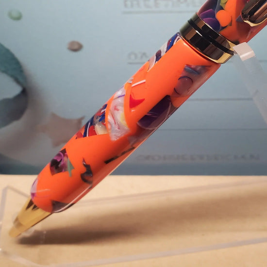 Ballpoint Pen Featuring Orange Confetti Unique Pens By Randy